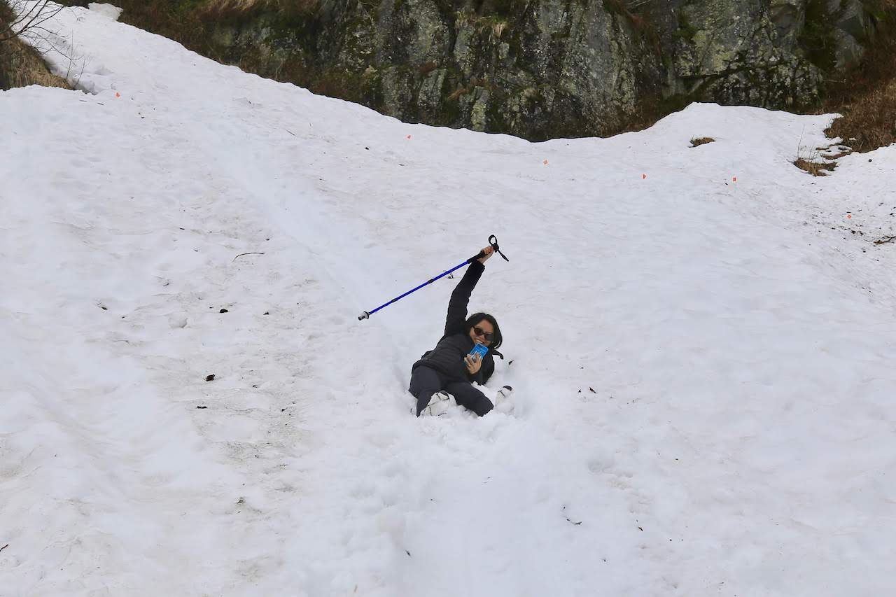 Ski on Harding Icefield Trail